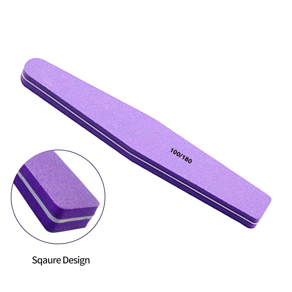 Sminakh Nail Soft Buffer Nail File Sponge Nail Art Soft Buffer Washable Double Sided 100/180 Sanding Buffing File Nail Buffers (Multicolor) (Pack of 1) 3