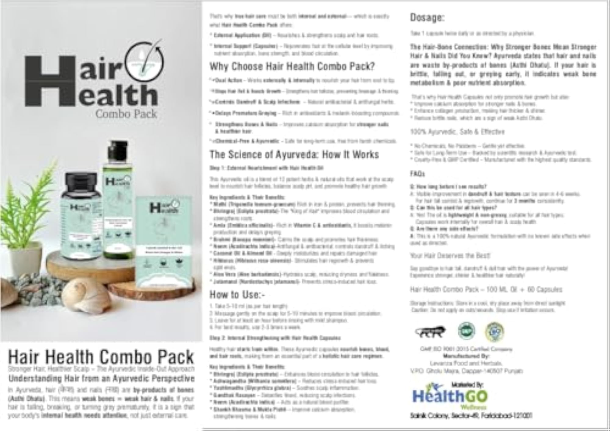 Combo Pack: Hair Growth Oil & Capsules, 100ml + 60 Count