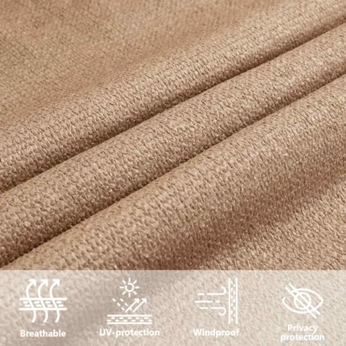 vidaXL Sonnensegel Sonnenschutz Windschutz Sonnendach UV Schutz Sonnenschutzsegel Schattenspender Garten Terrasse Balkon 160g/m&sup2; Taupe 4x4x5,8m HDPE