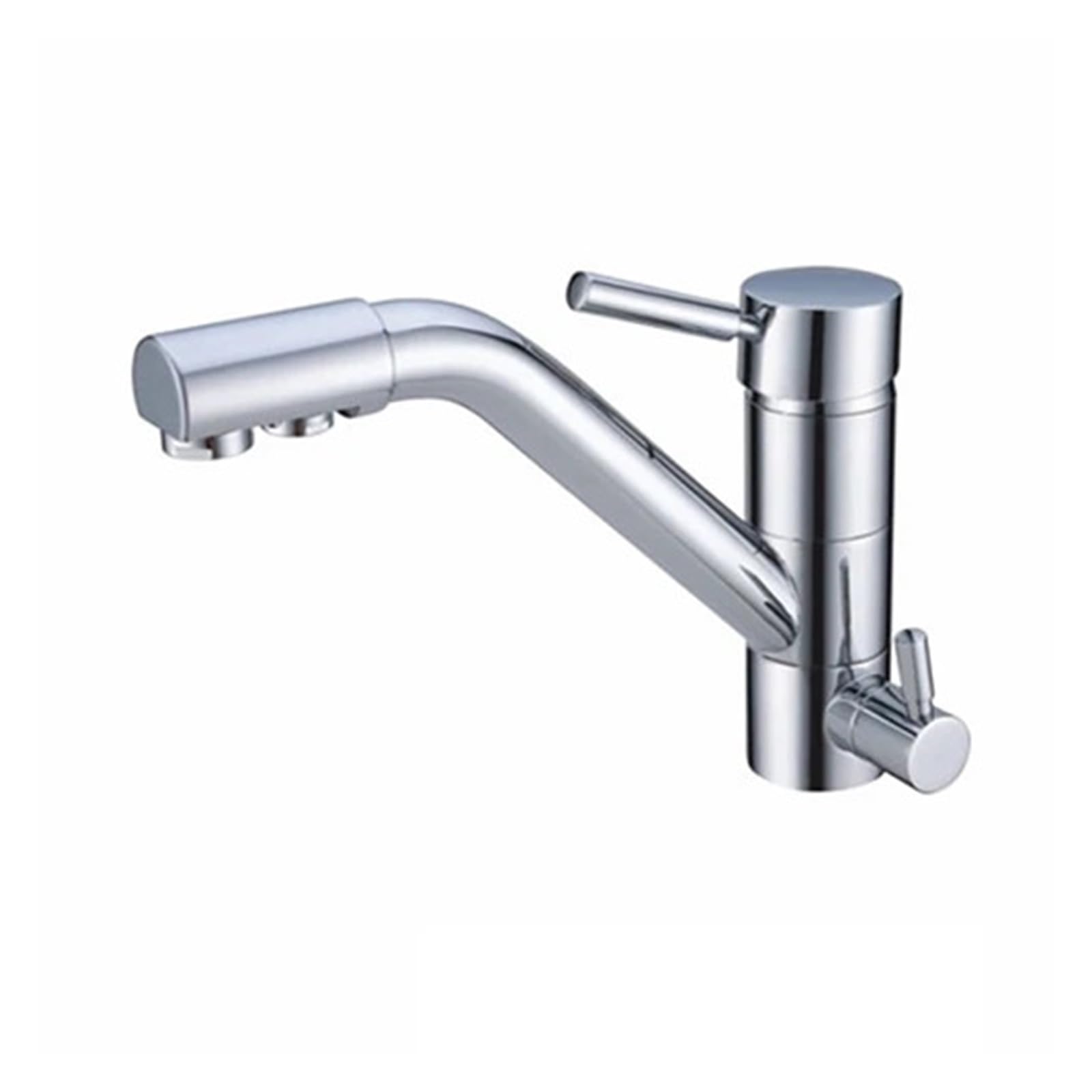 Robinet de cuisine avec filtre à eau pure et double commande 3 voies