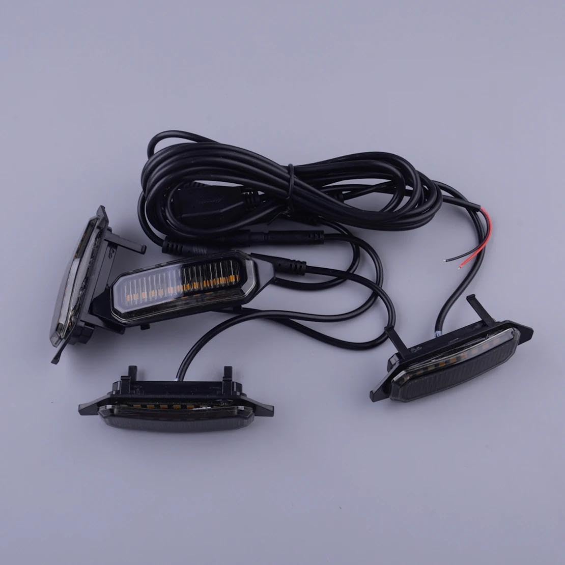 SELCAR Smoke Black Lens Yellow LED Car Front Bumper Grille Grill Light Lamp Kit 12V Fit for Toyota RAV4 2019 2020 2021 2022