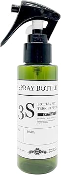 3S Color Spray Bottle, 3S Trigger Type, Choose from Sizes, 3 Colors, 3.4 fl oz 100 ml, Green, Soft Mist, 1 Push, 0.5 cc, Visible Liquid Levels, Removable Memo Labels, Mist, Gardening, Lotion, Detergent, Deodorizer, Empty Bottle