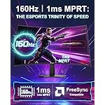 SANSUI 27 Inch Curved 160Hz Gaming Monitor, 1500R Curved Computer Gaming Monitor FHD 1080P, 4000:1, 110% sRGB, FPS/RTS, 1Ms MPRT|FreeSync|HDR|Low Blue Light|HDMI DP| VESA Support, HDMI Cable Incl. - Image 3