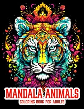 Paperback Mandala Animals Coloring Book For Adults Book