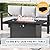 Aeeiua 7 Pieces Aluminum Outdoor Patio Furniture Set with Fire Pit Table, Modern Metal Conversation Sofa Set with Deep Seating