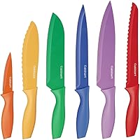 Cuisinart Advantage C55-01-12PCKS 12-Piece Color-Coded Knife Set with Nonstick Stainless Steel Blades & Guards