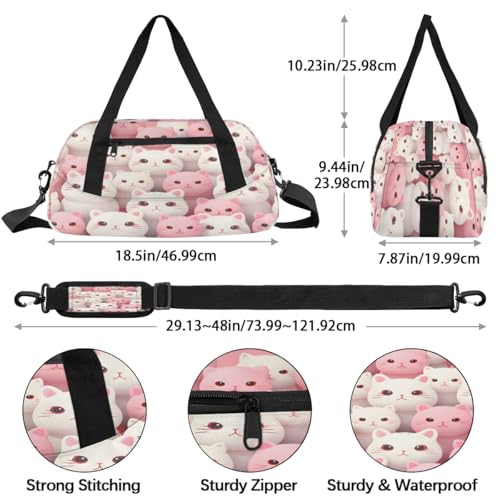 Pet Cat Kids Duffle Bag Boys Girls Small Sport Dance Gym Bag for Overnight Travel Weekender Carry On4