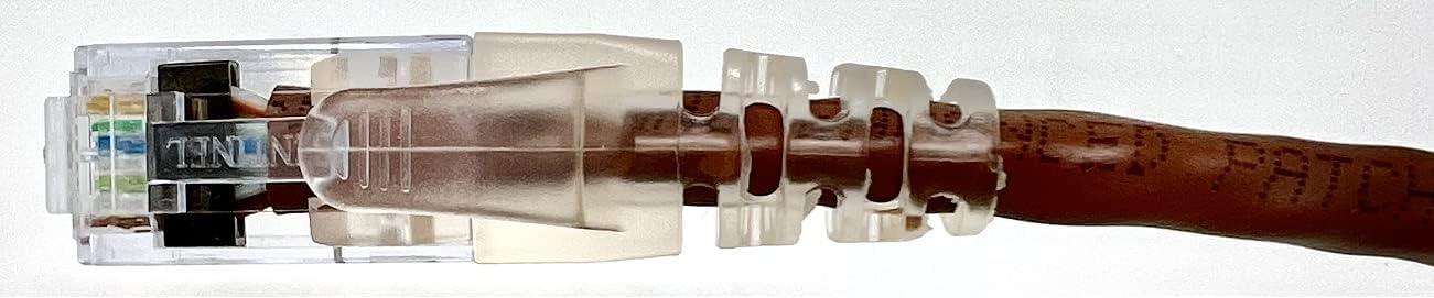 RiteAV - 100 FT Cat6 Brown Ethernet Network RJ45 Patch Cord (Pure Copper) (Connectors and Boots Installed)