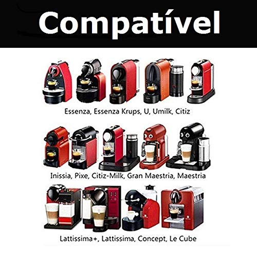 Kit 6 Cápsulas Nespresso Reutilizável Recarregável Vermelho + acessórios