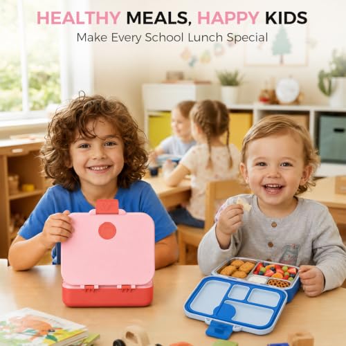 Fineyorker Kids Stainless Steel Bento Lunch Box, 4 Compartments — view 6