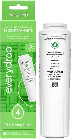 Everydrop by Whirlpool Ice & Water Refrigerator Filter 4, Green, EDR4RXD1