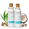 Raw Sugar Moisture Smoothie Shampoo and Conditioner with Coconut Oil, Agave, & Sweet Almond Milk, Hydrates & Nourishes Dry Hair, Formulated without Sulfates + Parabens
