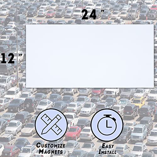 Image of 2 Pack of Blank Magnets with Rounded Corners, Blank Car Magnet Set - Magnet for Commercial or Marketing Vehicles /Cars to Advertise Business, Company Logo, and Prevent Car Scratches & Dents (24x12)