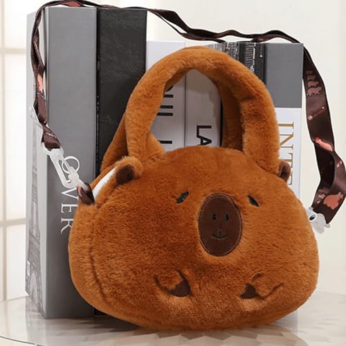 Capybara Purse Cute Plush Capybara Shoulder Handbag Kawaii Adorable Capibara Bag Animal Fluffy Purse Women Kids3