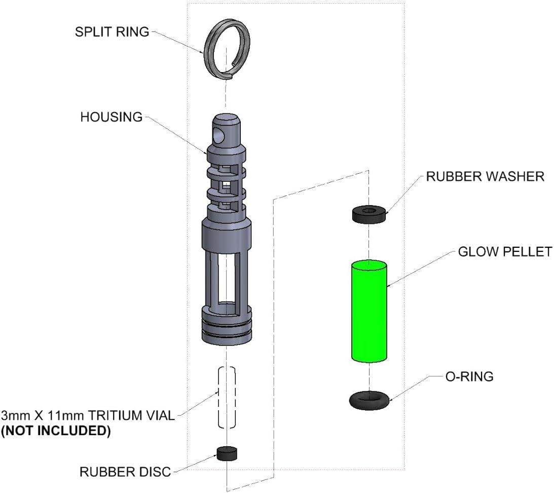 TEC-SCR Isotope Chain Reaction Fob Green Glow