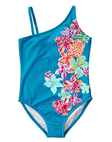 Gymboree Girls' Aqua Onepiece with Tropical Print