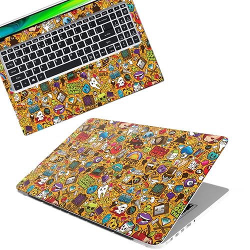 Image of Full Body Laptop Skin /Sticker /Cover Bubble-Free| Laminated| Removable| HD Quality Sticker for Laptops Upto 15.6 Inches Compatible with Hp /Dell /Acer /Lenovo /Asus etc.(Cartoon-208)