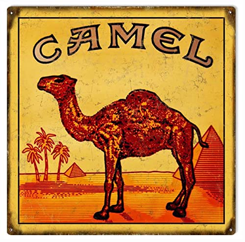 ArtFuzz Vintage Camel Cigarettes Sign 12x12