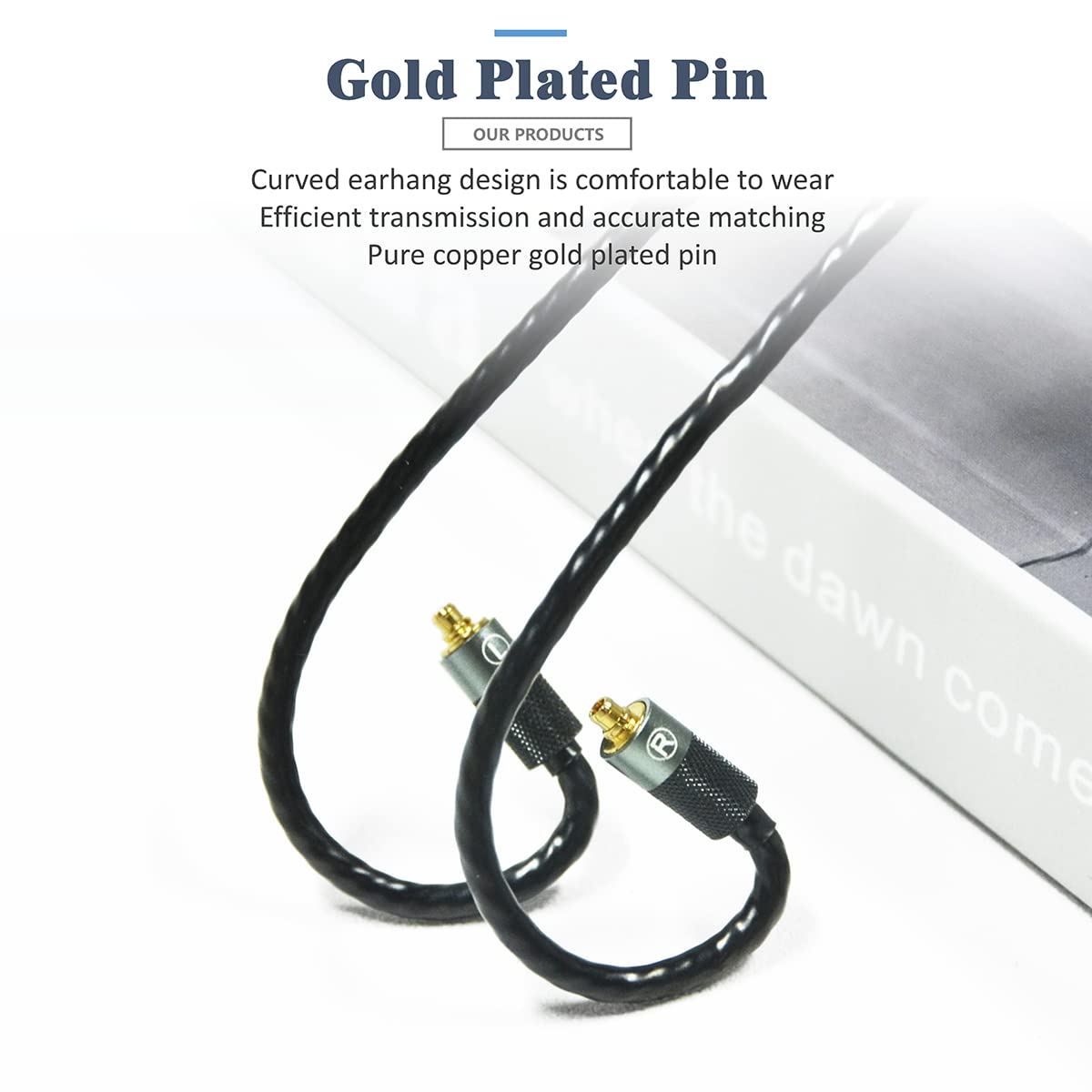 MMCX Plug 5N OFC Copper+Graphene Earphone Replacement Cables for SHURE SE846 SE535 SE425 Xelento Remote T8iE T9iE Fidue A83 Sirius MkII Dunu DK3001Pro DK4001 UE900S W60 W80 (4.4mm Plug, MMCX)