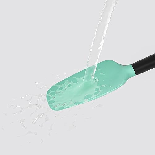 Miniatura 6 de Juego de espátulas de silicona espátula resistente al calor espátula de goma antiadherente para cocinar hornear y mezclar juego de 5 piezas Aqua Sky