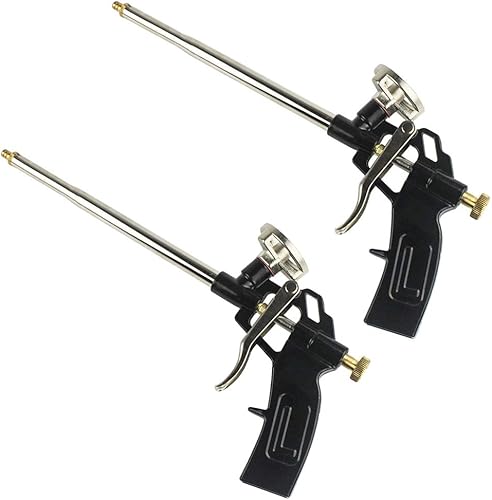 Paquete de 2 pistolas de espuma pistola de espuma Picowe Pu expandible pistola de calafateo de cuerpo de metal Pro resistente pistola de espuma de
