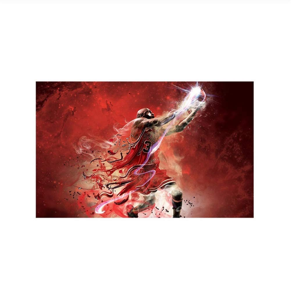 NBA Basketball Star Kobe Slam Dunk Canvas Painting Black Mamba Character Poster Living Room Bedroom Wall Art Pictures Home Decor-60X90cmNo Frame