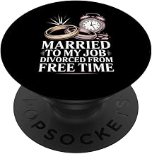 Married to My Job Divorced from Free Time Wedding Planner PopSockets Adhesive PopGrip