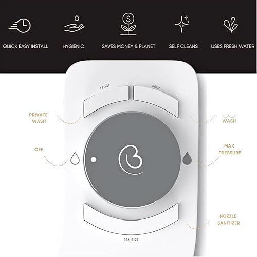 Miniatura 9 de Boss Bidet REVOLUTION Black Tokyo Platinum  Accesorio de bidé no eléctrico para tu asiento de inodoro  Pulverizador de agua, ahorra dinero en papel