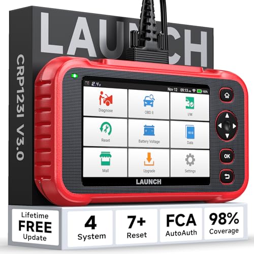 Launch CRP123I V3.0 OBD2 Diagnosegerät Auto, 4 Systeme Auslesegerät Auto, Launch Diagnosegerät mit Öl/EPB/DPF/SAS/BAS/BMS/Drosselklappe Reset, Auto VIN, Batterie-Test, Lebenslanges Update Scan Tool