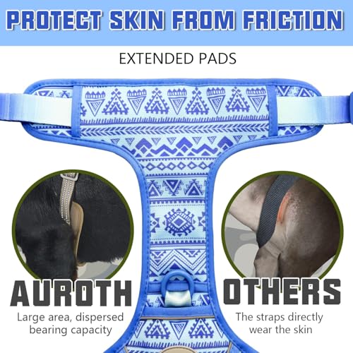 Image of AUROTH Tactical Dog Harness for Large Dogs, Heavy Duty No Pull Pet Vest