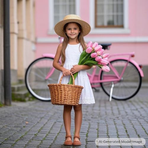 Image of Felix & Flora Toddler Girls Sandals Soft Rubber Princess Flat Shoes Flower Girl Shoes