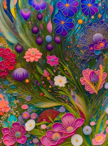 Plantes colorées en affiche SERENDIPITP pour salon moderne