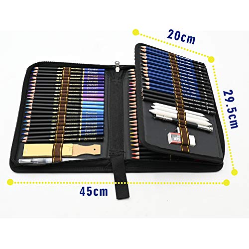 Lápices acuarelables profesionales, 96 Pieza Set de Dibujo Artista Kit con Lapices de Colores, Lápices de Dibujo y Bosquejo Material de dibujo, Ideal para Artistas, Adultos - imagen 4