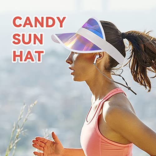 2 Pack Sun Visor Hat Women Adjustable Outdoor Sports Uv Protection Sunhat Clear Cap #TOP4