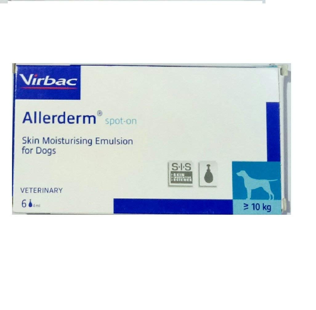Virbac Allerderm Spot-on Skin Moisturising Emulsion for Medium and Large Dogs 6 pipettes of 4 ml Each (B07N6BRWLG) Amazon Price History, Amazon Price Tracker