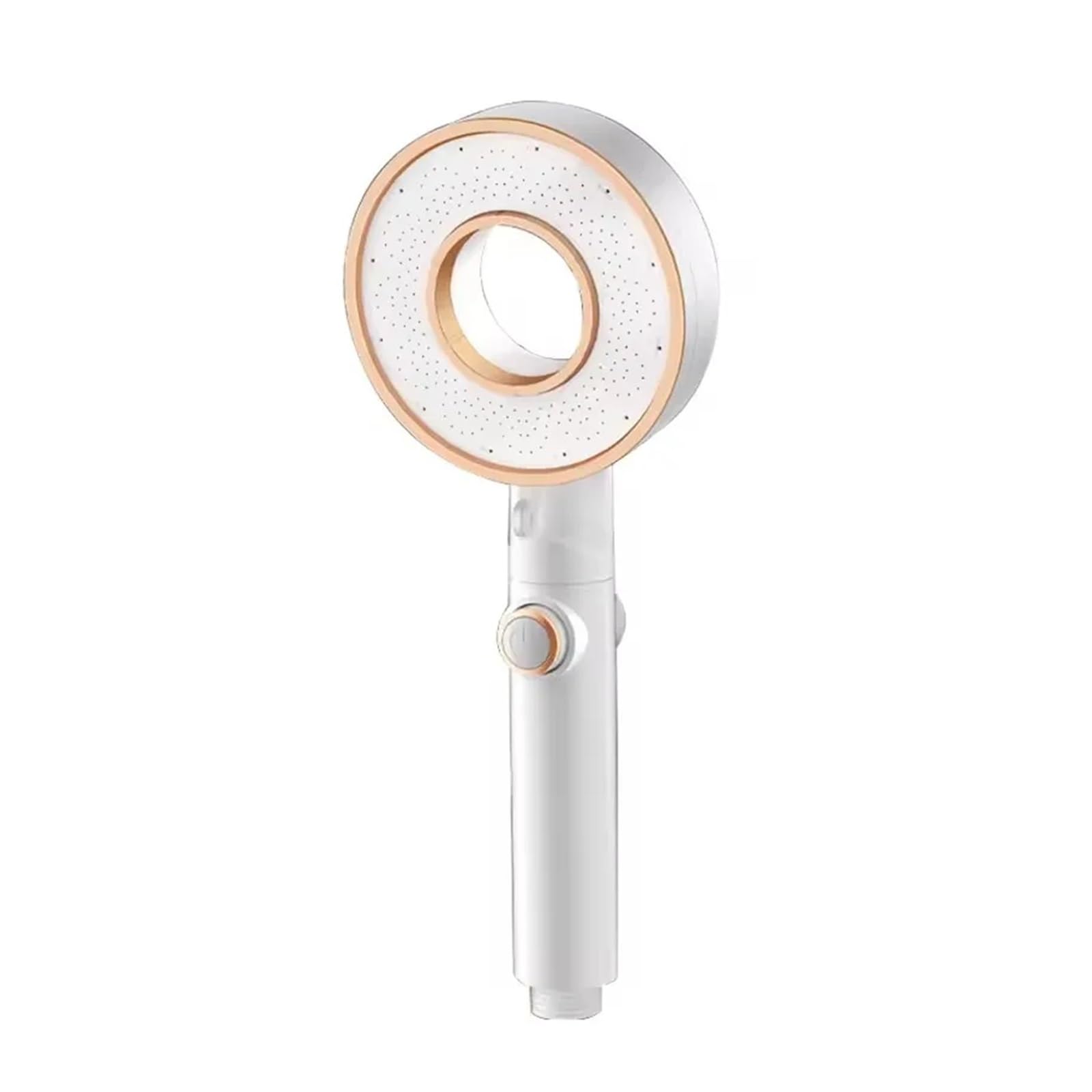 Pommeau de douche 3 modes anti calcaire blanc avec douchette stop jet amovible