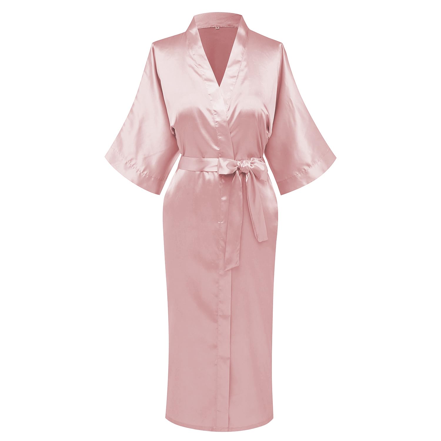 Women's Satin Kimono Robes Long Silky Bathrobe Bridesmaid Sleepwear for Wedding Party Getting Ready