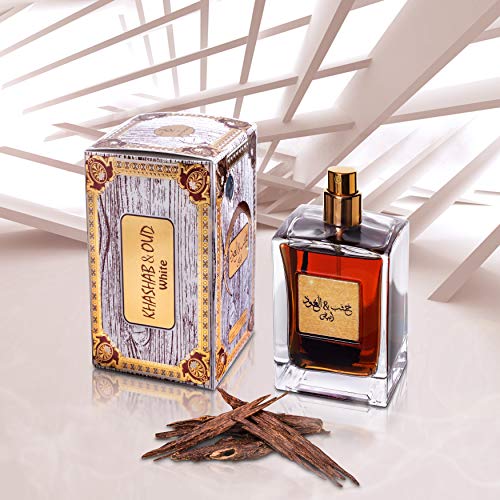 Arabiyat Khashab & Oud White - Eau De Parfum Amber & Cedarwood Fragrance Perfumes For Men & Women 100Ml #TOP5