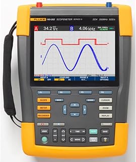 Fluke 190-202-III Color ScopeMeter, 200 MHz, 2 Channels Plus DMM/Ext. Input