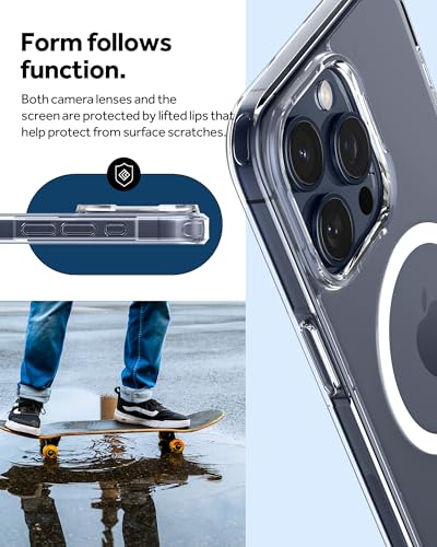 Image of Spigen Caseology Quartz Crystal Mag Back Cover Case for iPhone 15 Pro Max, MagSafe Compatible, Clear Transparent - PC+TPU | Crystal Clear