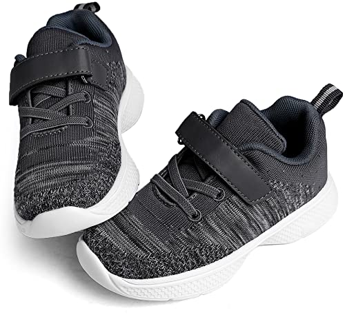adituo Toddler/Little Kid Boys Girls Lightweight Breathable Sneakers Strap Athletic Runing Walking Sports Shoes2