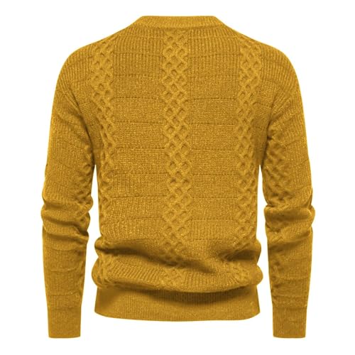 Mens Round Neck Dress Sweater Long Sleeve Fashion Pullover Sweater Fall Winter Warming Fashion Solid Color Sweaters4
