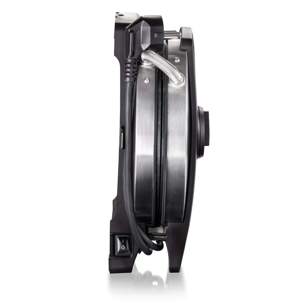 Cloer 1898 Waffeleisen Professional, zuckerresistente Doppelbeschichtung, für gewerblichen Betrieb geeignet, große Herzwaffel 16,5 cm Ø, 950 W