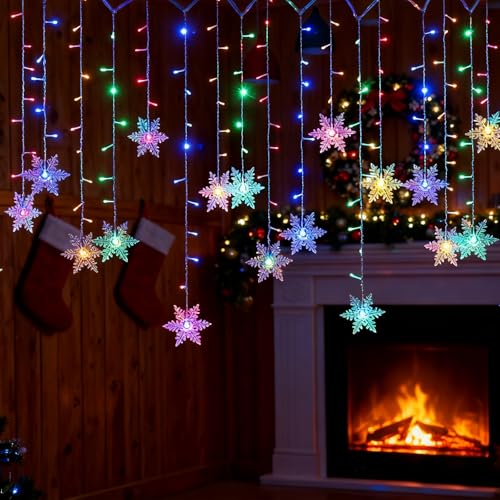 Guirlande lumineuse de Noël 96 LED multicolore pour fête et mariage