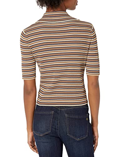 Theory Women's Crop Zip-Up Cardigan, Truffle Multi, M #TOP1