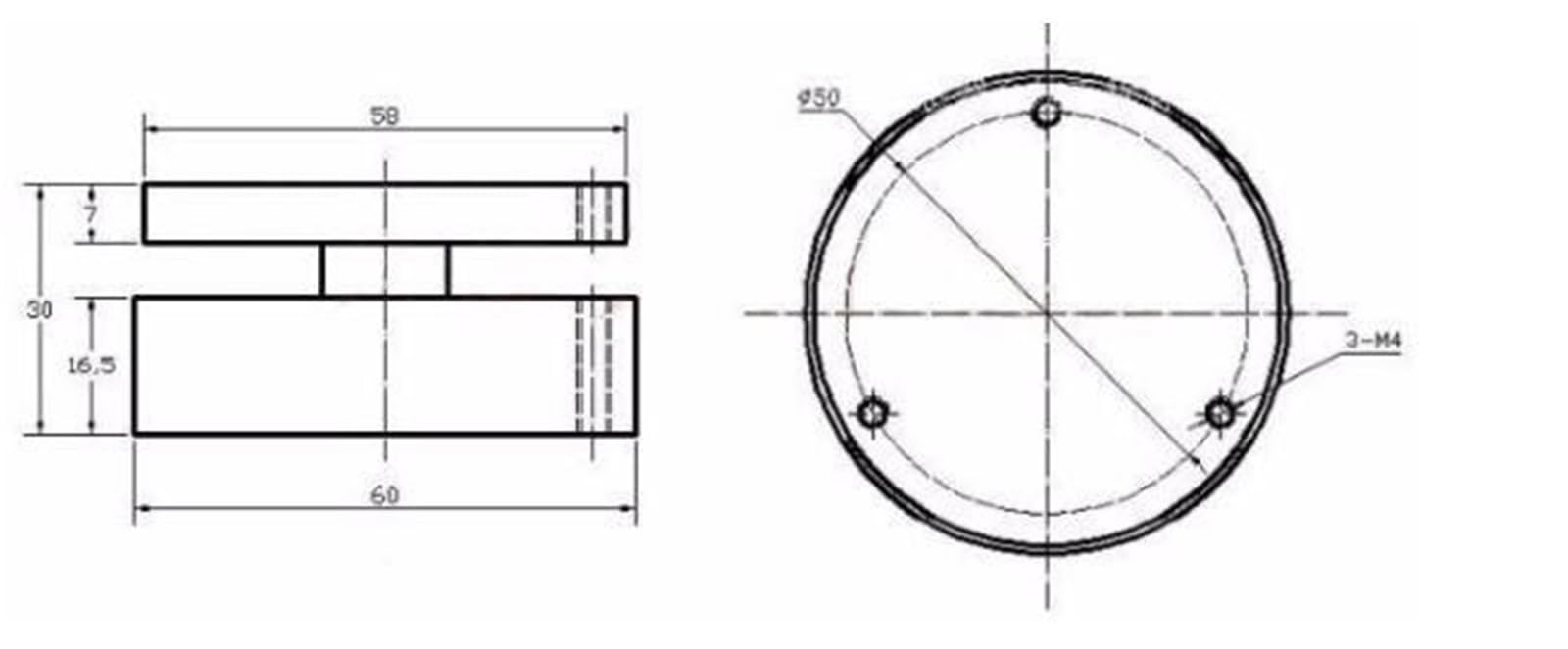 Czujnik siły uderzenia DYMH-102, ogniwo obciążeniowe, rozmiar zewnętrzny 58 mm, 20 kg, 30, 50, 100 kg, 0,5 T, 1 T, 2 T(0-100kg)