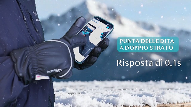 Guanti Invernali Termici Yobenki, Impermeabili, Touch Screen, Thinsulate 3M, Per Uomo E Donna (neri, Taglie S-XL) - 3