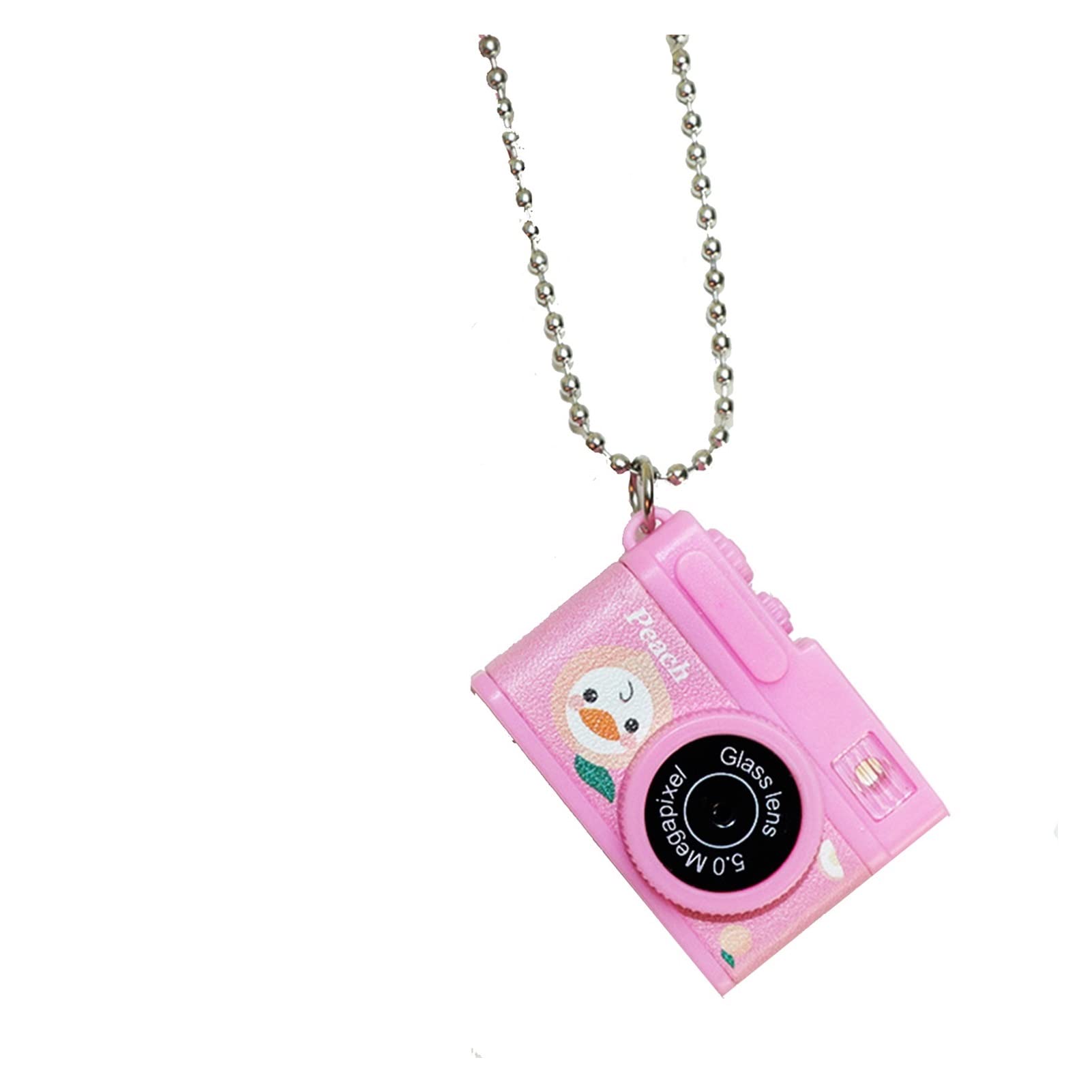 Mini caméra porte-clefs rose modèle D : pendentif caméra créatif GBCCNM