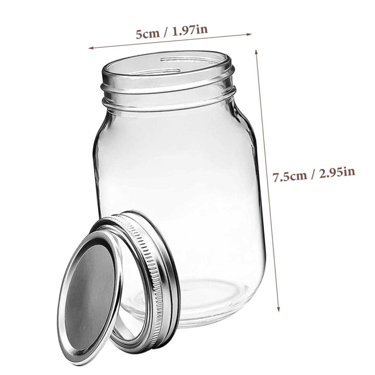 Ciieeo 6 Stück Einmachgläser aus Glas mit Deckel 150ml Wiederverwendbar und Leicht zu Reinigen Vorratsdosen für Küche für Unterwegs