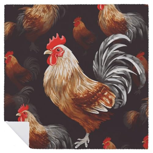 Servilletas de tela cuadradas de poliéster 47.5x47.5 cm pack 4 miniatura 6